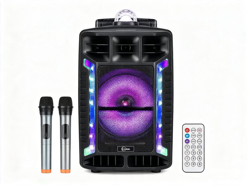 Bluetooth Party Speaker with LED Lights